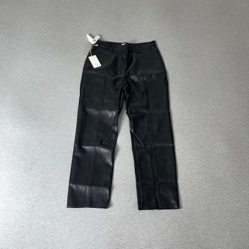 Aritzia Women’s Straight-Leg Faux Leather Wilfred Rebel Pants - Size 10